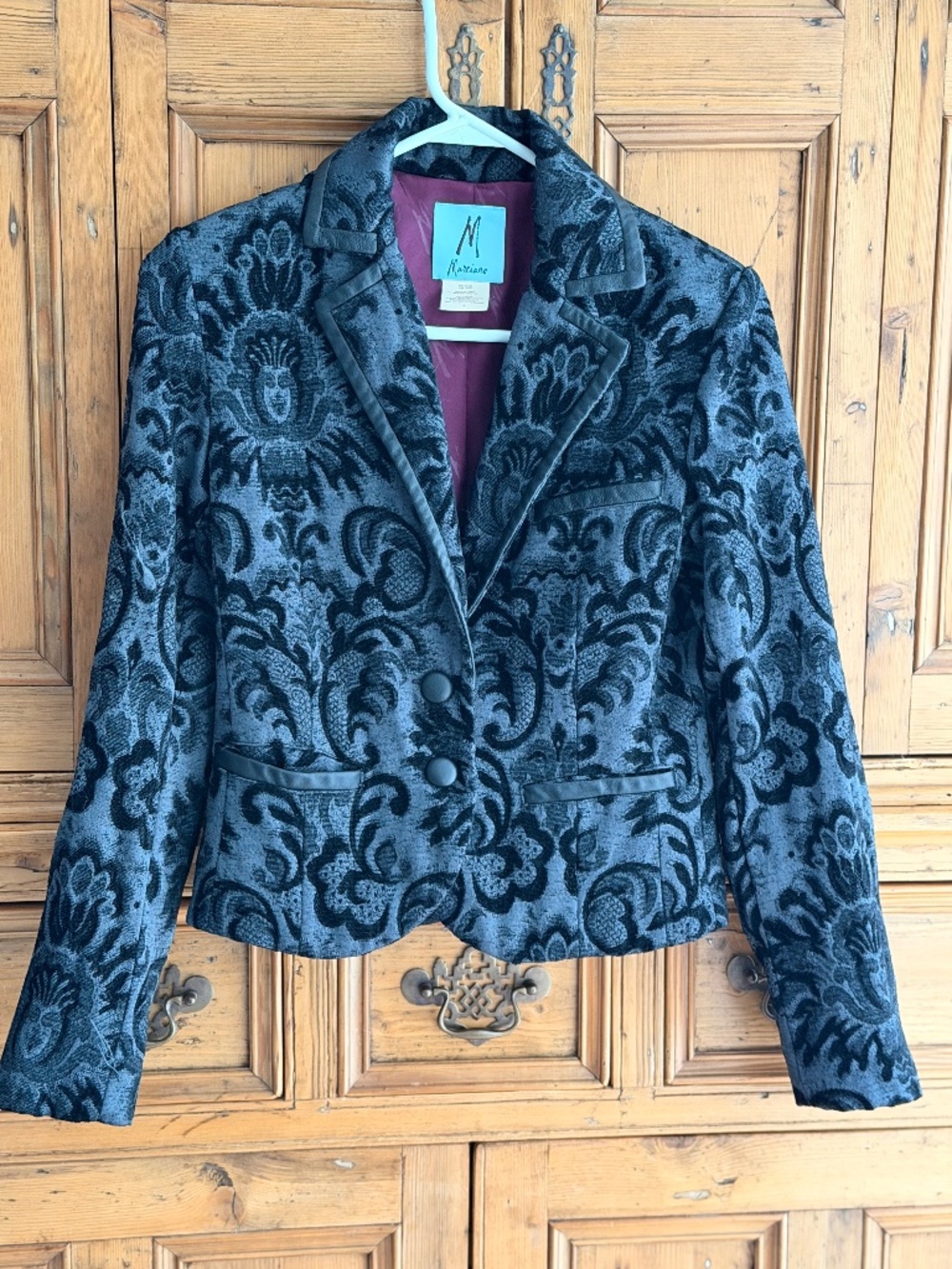 Black paisley blazer